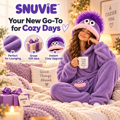 Snuvie Cozy Monster Onesie – Oversized Plush Jumpsuit