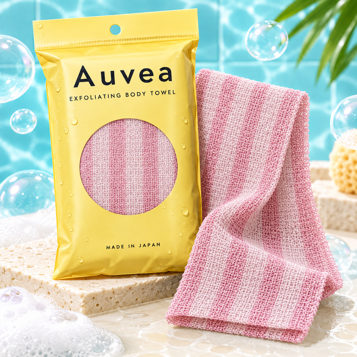 Auvea Exfoliating Body Towel – Deep Cleansing & Skin-Smoothing Shower Towel