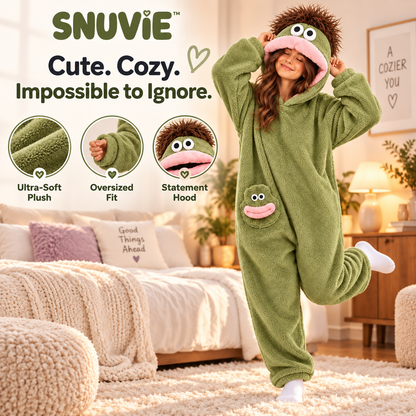Snuvie Cozy Monster Onesie – Oversized Plush Jumpsuit
