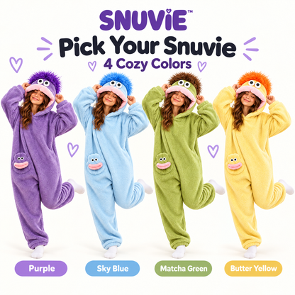 Snuvie Cozy Monster Onesie – Oversized Plush Jumpsuit