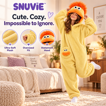 Snuvie Cozy Monster Onesie – Oversized Plush Jumpsuit